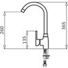 Kép 7/7 - SRF_413YL - LAVEO RAB MINI  560x440 mini csepptálcás gránit mosogató + Lete II álló csaptelep bézs szett