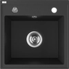 Kép 3/4 - SRP_710T - LAVEO RINA 440X440 egymedencés gránit mosogató dugókiemelővel fekete