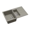 Kép 2/4 - 442062 - Evido Cubo 6S Compact 1 medencés gyümölcsmosós csepptálcás 800x500 gránit mosogató platina