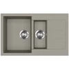 Kép 3/4 - 442062 - Evido Cubo 6S Compact 1 medencés gyümölcsmosós csepptálcás 800x500 gránit mosogató platina