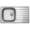 Kép 2/6 - 502486+SAP4-B090 - StrongSinks S1 Mohan rozsdamentes mosogató szatén 860x500 mm + ZEGOR rozsdamentes szögletes csaptelep szett