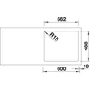 Kép 4/5 - 525161 - BLANCO ETAGON 6 kerámia 584X510, 1 medencés mosogató bazalt