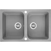 Kép 2/4 - SBC_5208 - LAVEO  Celia 85 kétmedencés gránit mosogató 850X500 dugókiemelővel szürke