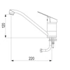 Kép 2/2 - 496350 - StrongSinks S3  Zajas rozsdamentes csaptelep fényes króm