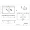 Kép 4/4 - SBC_B208 - LAVEO  Celia 85 kétmedencés gránit mosogató dugókiemelővel 850X500 matt fekete