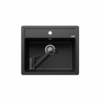 Kép 1/6 - 526084+2560/PS70 - BLANCO LEGRA 6 gránit mosogató fekete + Olasz álló csaptelep fekete szett