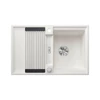 Kép 1/8 - 527589 - Blanco ADIRA 45 S SILGRANIT® mosogató Adira ráccsal, Infino lefolyó-távműködtetővel fehér