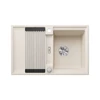 Kép 1/8 - 527590 - Blanco ADIRA 45 S SILGRANIT® mosogató Adira ráccsal, Infino lefolyó-távműködtetővel törtfehér
