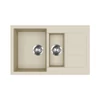 Kép 1/4 - 05572 - Evido Cubo 6S Compact 1 medencés gyümölcsmosós csepptálcás 800X500 gránit mosogató bézs