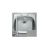 Kép 1/6 - 105684+SAP4-b090 - EVIDO Panel rozsdamentes mosogató szövetmintás + ZEGOR rozsdamentes csaptelep