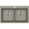 Kép 2/5 - 442064 - Evido Quadro 9,  2 medencés gránit mosogató 860X510 platina