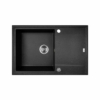 Kép 1/3 - SRE_711R -  LAVEO MEGALO  780X500  dugókiemelővel gránit mosogató matt fekete