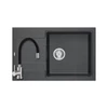 Kép 1/7 - Quadron PETER 111 gránit mosogató (780x500 mm, 1 medence+csepegtető) black diamond