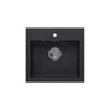 Kép 1/5 - 1354 - Quadron JOHNNY 110 gránit mosogató (500x470 mm, 1 medence) black dotted