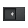 Kép 1/4 - 1360 - Quadron PETER 111 gránit mosogató (780x500 mm, 1 medence+csepegtető) black dotted