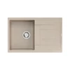Kép 1/3 - 1381 - Quadron MORGAN 111 gránit mosogató (780x500 mm, 1 medence+csepegtető ) pearl beige
