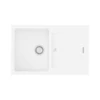 Kép 1/2 - 491413 - StrongSinks Vardar 780x500 mm 1 medencés csepptálcás gránit mosogató fehér