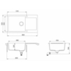 Kép 2/2 - 105539 - Evido Cubo XL 6S Compact antracit gránit mosogató