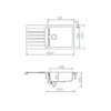 Kép 3/7 - 1101087 - SCHOCK SILVANA D-100L (SIGNUS) 1000x500 mm gránit mosogató BRONZE CRISTADUR®