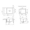 Kép 7/8 - 1750090+SAP4-F090KB - SCHOCK MORGAN D-100XS (Mono) 780x510 mm gránit mosogató MAGMA csill. fekete CRISTADUR® + AJÁNDÉK Zegor csaptelep fekete