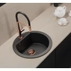 Kép 3/5 - BAP_878D - Laveo POLA álló csaptelep rugalmas kiömlővel, rose gold/matt fekete