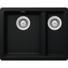Kép 2/6 - 102558+525001GNE SCHOCK BIELA N-150 U (GREENWICH) 550x430 mm gránit mosogató aláépíthető gyümölcsmosós MAGMA csill. fekete CRISTADUR® +Schock Cosmo álló csaptelep NERO matt fekete szett