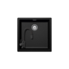 Kép 1/7 - 1310006+BZA4BLB Schock Biela / Greenwich N-100 400x400mm gránit mosogató Magma csill. fekete +FERRO ZUMBA NERO csaptelep flexibilis kifolyócsővel fekete szett