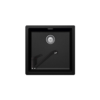 Kép 1/6 - 1310006+525001GNE Schock Biela / Greenwich N-100 400x400mm gránit mosogató Magma csill. fekete +Schock Cosmo álló csaptelep NERO matt fekete szett