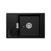 Kép 1/6 - 1750090+525001GNE MORGAN D-100XS (Mono) 780x510 mm gránit mosogató MAGMA csill. fekete CRISTADUR®+Schock Cosmo álló csaptelep NERO matt fekete szett