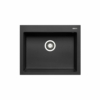Kép 2/5 - 70045011+BZA4B  Pyramis Istros fekete gránit mosogató+FERRO ZUMBA csaptelep flexibilis kifolyócsővel fekete szett