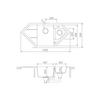 Kép 2/4 - 1102089N -  SCHOCK Silvana C-150  1002x500 mm gránit mosogató sarokba Magnolia CRISTADUR®