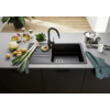 Kép 4/8 - 526087+2560/PS70 - BLANCO LEGRA XL 6 S mosogató fekete + Olasz álló csaptelep fekete szett