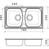 Kép 2/3 - AE 740C - Artenova AE 740C rozsdamentes mosogató