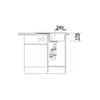 Kép 6/8 - 513796+2580/BL55 - BLANCO ENOS 40 S gránit mosogató + Olasz (Quarmixext) álló kihúzható zuhanyfejes gránit csaptelep szett