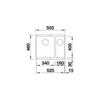 Kép 2/4 - 523560 - BLANCO SUBLINE 340/160-U gránit mosogató alumetál jobbos