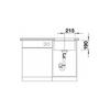 Kép 6/7 - 525990 - BLANCO SUBLINE 400-U gránit mosogató fekete