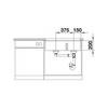 Kép 3/4 - 525991 - BLANCO SUBLINE 430/270-U gránit mosogató fekete