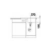 Kép 5/6 - 524715 - BLANCO ZIA 45 S gránit mosogató Compact fehér távműködtetővel