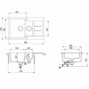 Kép 2/2 - 105574 - Evido Cubo 6S Compact antracit mosogató