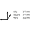 Kép 2/4 - 231154-Szelektív hulladékgyűjtő RP-szorter Linea 270, 400mm szürke