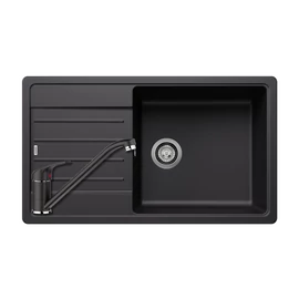 526087+2560/PS70 - BLANCO LEGRA XL 6 S gránit mosogató fekete 860X500 + Olasz álló csaptelep fekete szett