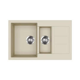 05572 - Evido Cubo 6S Compact 1 medencés gyümölcsmosós csepptálcás 800X500 gránit mosogató bézs