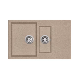 105722 - Evido Cubo 6S Compact 1 medencés gyümölcsmosós csepptálcás 800X500 gránit mosogató avena