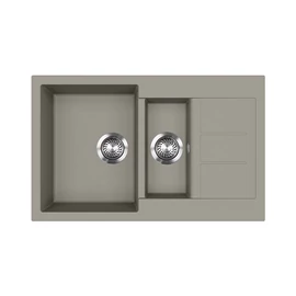 442062 - Evido Cubo 6S Compact 1 medencés gyümölcsmosós csepptálcás 800x500 gránit mosogató platina