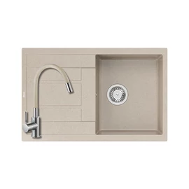Quadron MORGAN  111 gránit mosogató (780x500 mm, 1 medence ) river sand