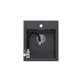 Quadron JOHNNY 100 gránit mosogató (430x500 mm, 1 medence) black diamond