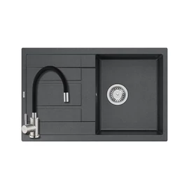 Quadron MORGAN 111 gránit mosogató (780x500 mm, 1 medence+ csepegtető) black diamond