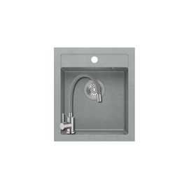 1353  -  Quadron JOHNNY 100 gránit mosogató (430x500 mm, 1 medence) Silver stone