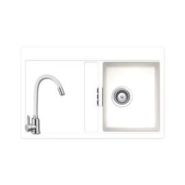 103071 - SCHOCK Belvedere 40 / Eden D-100 1m 1cs 780x500mm Cristalite®gránit mosogató fehér