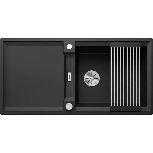 527617 - Blanco ADIRA XL 6 S SILGRANIT® mosogató Adira ráccsal, Infino lefolyó-távműködtetővel fekete